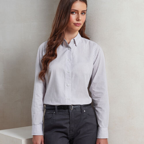 Premier Ladies Maxton Check Long Sleeve Shirt Thumbnail