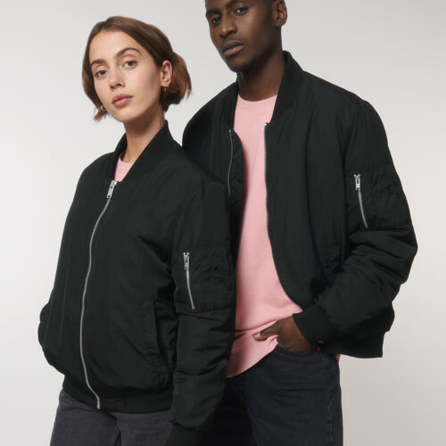 Bomber jacket with metal details (STJU844) Thumbnail