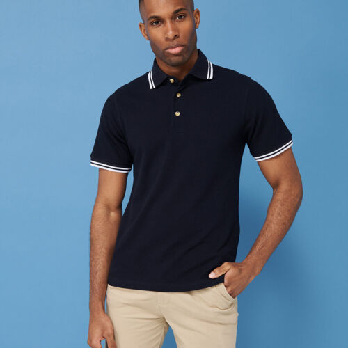 Double tipped collar and cuff polo shirt Thumbnail