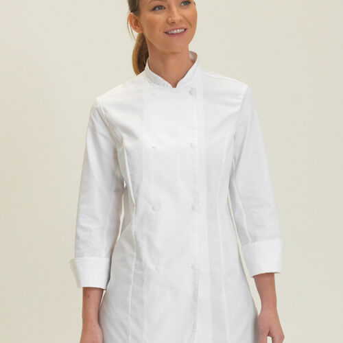 Ladies' Long Sleeve Fitted Chef's Jacket Thumbnail