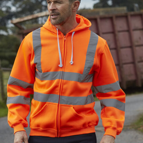 Hi-Vis Zipped Hoodie Thumbnail